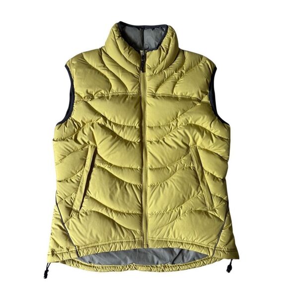 REI Puffer Vest Womens S Yellow Gold Quilted Goosedown Gorpcore - Picture 1 of 8